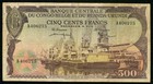 1957 Belgian Congo Ruanda-urundi Central Bank 500 Francs Banknote Pick 34 Vf 