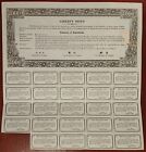 China 1937 Liberty   1000 Dollars Coupons Bond Loan Rare