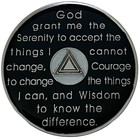 Aa 48 Year Coin Blue  Silver Color Plated Medallion  Alcoholics Anonymous Coin