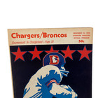 Vtg  San Diego Chargers Vs Denver Brocos Program Afl November 23  1969 Stadium