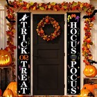 Halloween Decorations Trick Or Treat Hocus Pocus Banner Porch Door Black 