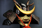 Japanese Vintage Samurai Helmet  Shikanosuke Kabuto With A Mask Tsushima
