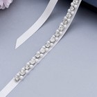 Thin Crystal Pearl Bridal Sash Rhinestone Wedding Bridesmaids Prom Dress Belt