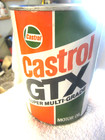 1 Ad Castrol Full Pre-barcode Circa 70 s Gtx Motor Tin Oil Quart 10w 50 Vtg Gas