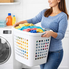 Sterilite Ultra Laundry Hamper Basket Set Of 4 White 1 75 Bushel Handles