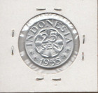 Indonesia 1955 Uncirculated 25 Sen Coin Km 11 See Scans   Judge For Yourself