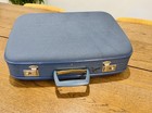 Mint Condition  Vintage 1960s Flite 88 Blue Hard Shell Suitcase W  Original Key 
