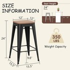 Bar Stools Set Of 4 Stackable Metal Bar Stools Industrial Counter Height Stools