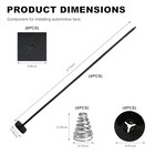 Automotive Fan Mounting Kit  Electric Mount Hold Down Transmission Cooler 1 Set