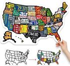 Rv State Sticker Travel Map - 11  X 17  - Usa States Visited Decal - United
