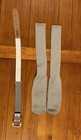 Grey Elastic Youth Baseball softball Belt W leather Tab   Grey Socks