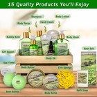 Luxury Spa Gift Basket  aqua Elegante  - Bath Set With Green Tea   Lemongrass