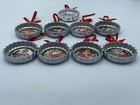 Vtg 9 Coca Cola Christmas Santa Ornaments Trim A Tree Collection Coke Bottle Cap