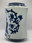 Vintage Royal Delft Holland Apothecary Jar Sacch rubrum Madonna child  no Lid  