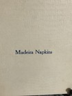 Vintage Madeira 6 Napkins Set Embroidered Linen Floral Ivory Boxed Elegant