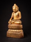 Antique Wooden Burmese Buddha Statue From Burma  myanmar   18th Century