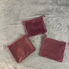 Tumi For Delta Plum Burgundy Zip Pouch Soft Travel Case Toiletries Lot Of 3 Read