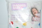 Vtg Crib Sheet Dinosaur Foot Prints Baby Fitted Nos Red Yellow Green Blue