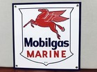 Mobilgas Marine Rare Mobil Gas Pegasus Oil Gasoline Vintage Advertising Sign