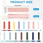 6 Pcs Adjustable Pen Loop Holder Pencil Sleeve Elastic Strap Band pink 