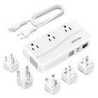300w Voltage Converter 220v To 110v  Ac Power Adapter For Travel With 2 Usb-c Po