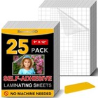 25 Pack Self Adhesive Laminating Sheets  9 X 12 Inch  Clear Sticker Laminate She