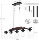  Dining Room Light Fixture Over Table Kitchen Island Lighting 4-light Black