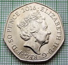 Great Britain 2016 50 Pence  Squirrel Nutkin  Beatrix Potter Serie  Unc