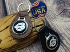 New Rare Vintage 1970 s Volvo Leather Car Key Chain Ring Fob Nos