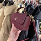 Coach Mini Josie Top Handle Bag Cck67  Crossgrain Leather dark Wine Nwt