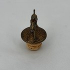Blantons Bourbon Bottle Stopper Horse Jockey Letter A Collectible Barware Gold