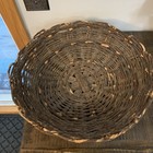 Large Vintage Wicker Basket Round  14 5    Diameter  4    Height