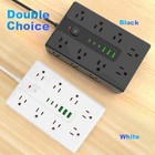 Surge Protector Power Strip 16 Outlets 3 Usb-a 3 Usb-c Ports 6ft Cord Wall Mount