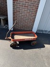 Vintage Amf Junior 10 X Metal Pull Childs Wagon 1960s 3 Of 4 Metal Hub Caps Rust