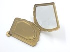 Vintage Art Deco Wadsworth Fan Shaped Compact With Mirror 1940 s