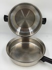 Vintage Thermo-core 11    Stainless Steel Skillet W-dome Lid-fryer double Boiler