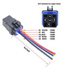 5 Pack 40 30 Amp 12v Dc Waterproof Relay And Harness - Heavy Duty 12 Awg