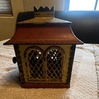 Original Antique 1872 J e Stevens Cast Iron Home Bank Mechanical Bank