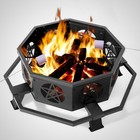 Large Heavy Duty 43  Octagonal Outdoor Wood Burning Fire Pit  Star Ventilation