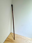 Antique Asian Walking Stick Cane   Hand-sculpted Carved   Colorful   Ornate 34 