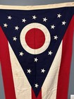 1971 Vintage Ohio State Flag     Cotton Valley Forge     Hand   inscribed Provenance 