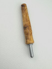 Hand Carved  Black Hills Pine Wood Seam Ripper Sewing Tool Brushed Chrome Finish