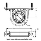 Driveshaft Center Bearing For Chev   Silverado Gmc 1 574    40mm 212177-1x