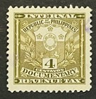 Travelstamps  Philippines Documentary Revenue Tax Stamp 4 Centavo  Used Vlc