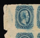 Genuine Confederate Csa Scott  11 Blue Mint Og Die-a Imprint Block 25 Ink Flaw