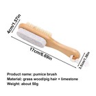 Two Sided Foot Scrubber With Handle  Pumice Stone Smoother   Bristle Brush