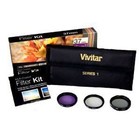 Vivitar 72mm Uv  Polarizer   Fld Deluxe Filter Kit  set Of 3   Carrying Case 
