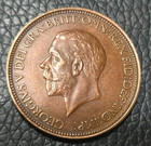 1929 Great Britain Half Penny Coin 