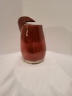 Art Pottery Vase Hand Made - Asymmetrical Oxblood Red Flower Holder 