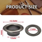 Litoexpe 10mm Gunmetal Grommets Eyelets 200 Pcs Self-backing For Clothes Leather